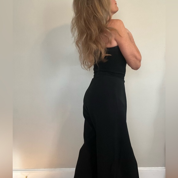 Alexis strapless wide leg skirt overlay style jumpsuit - Picture 4 of 13